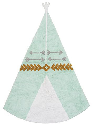 Ideenreich 2402 Teppich 100% Baumwolle maschinenwaschbar, 120 x 160 cm, türkis