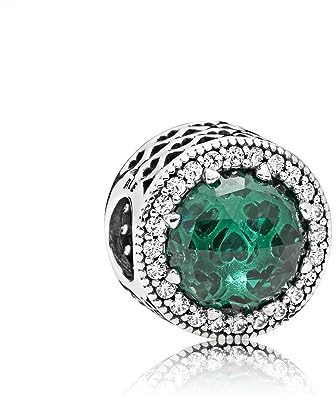 PANDORA Charm Grüner Strahlenkranz der Herzen 791725NSG