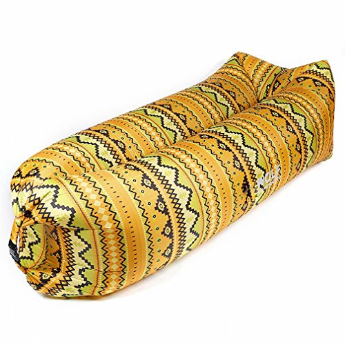 GZZ Außenluft Tasche Schlafsofa Luftkissen Bett Bett Strand Rasen Tragbare Faul Luftbett,Aktualisieren Sie den nationalen Wind,180 * 50 cm