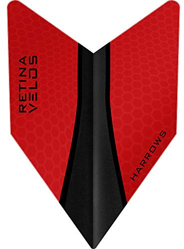 Harrows Retina-X Dart-Flights, extra stark, Velos, 1 Set (3 Stück) (rot)