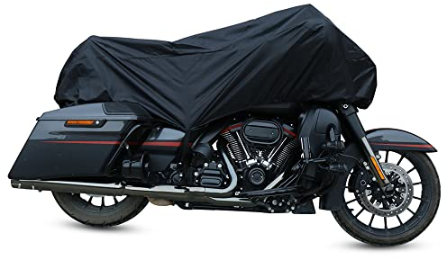 X AUTOHAUX Motocicleta media cubierta negro impermeable lluvia polvo UV protector L