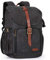 bagsmart Camera Backpack DSLR, Anti-thief Canvas Camera Bag Water Resistant Fit up to 15 Laptop with Rain Cover, Tripod Holder, Black