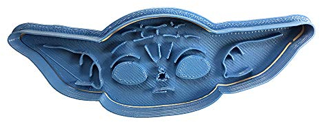 Cuticuter Cara Baby Yoda Face Cookie Cutter, PLA File, Blue