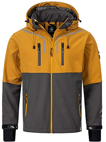 Rock Creek Softshelljacke Herren Outdoor H-222 | Wasserabweisende Übergangsbekleidung, funktionale Wanderjacke für Männer, Camping, Freizeit und wechselhaftes Wetter