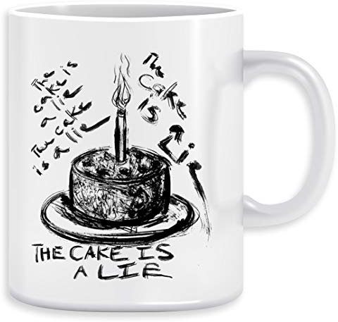 The Cake Is A Lie Kaffeebecher Becher Tassen Ceramic Mug Cup