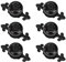MengH-SHOP Cabinet Knob Round Door Knobs Vintage Ceramic Pull Handle with Screws for Cabinet Wardrobe Drawer Cupboard 6 Pcs Black