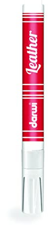 DARWI Pintura para el Cuero Marcador, Blanco, MARKER 2 MM