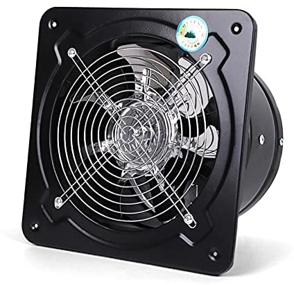 Badlüfter 180mm Metallventilator Abluftventilator Rohrventilator Wandlüfter Abluft Lüfter Wand Gebläse Wandventilator Axialventilator 220V für Bad, Küche, WC
