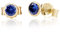 NKlaus Paar 5,0mm 333 Gelb Gold 8 Karat Ohrstecker Kristall Zirkonia Blau Butterfly Verschluss Damen Mädchen 3391