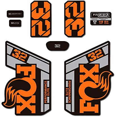 STAR SAM Autocollants compatibles avec fourche de vélo Fox 32 Performance Elite 2021 Orange 1 cm