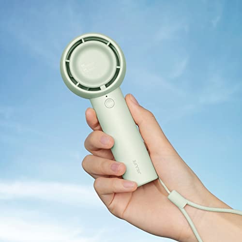 JISULIFE Mini ventilador portátil diseño seguro sin aspas, potente ventilador turbo de mano con 5 velocidades, 16 horas de enfriamiento, bolsillo pequeño para viajes o uso diario