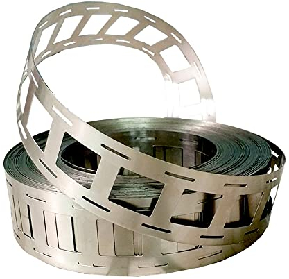 Nickelband, 0,15 x 27 mm 10M 2P Nickel Streifen Band für 18650-Batterien, Punktschweißband, NI-Platte für 2 parallele 18650-Batterien, DIY 18650 Akkupack, 20,25 mm Abstand