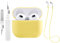 Teyomi Funda de Silicona Compatible con AirPods 3 con Kit de Limpieza, Funda Protectora Compatible con Apple AirPods 3 con Correa Deportiva, Funda Suave para Airpods 3 (Amarillo)