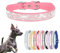 Hundehalsband Kleine Hunde, Halsband Welpe Mit Strass Perlen Glitzer Kristall Steine MäDchen Halsband Katze HüNdin Strasssteinen,Rosa XXS
