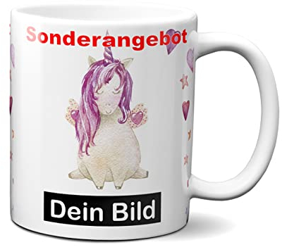 online-hut® Tasse zum selber individuell Gestalten/Personalisierbar mit eigenem Foto, Text und Schrift/Fototasse/Werbetasse/zum bedrucken/Motivtasse/Firmentasse/mit Logo - PT-162