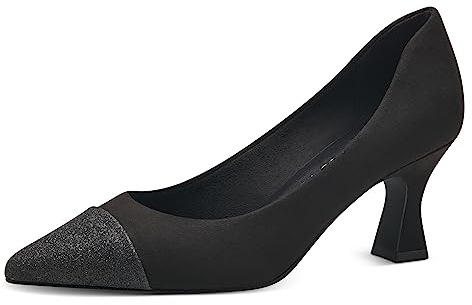 MARCO TOZZI Damen Pumps Spitz mit Glitzer, Schwarz (Black Comb), 37