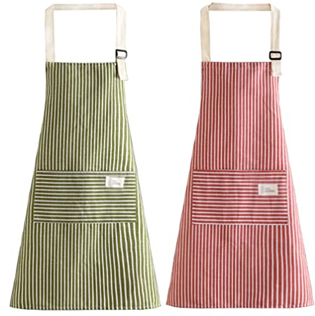 Delantales de Cocina de 2 piezas,Delantales de Cocina para Mujeres y Hombres, para cocinar, hornear, tareas domésticas