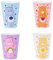 Silver Buffalo Care Bears mit Mürrischem Bär, zartem Herzbär, Cheer Bear, und Funshine Bear, 4 Stück, Kunststoff-Mini-Becher-Set, 42,5 ml