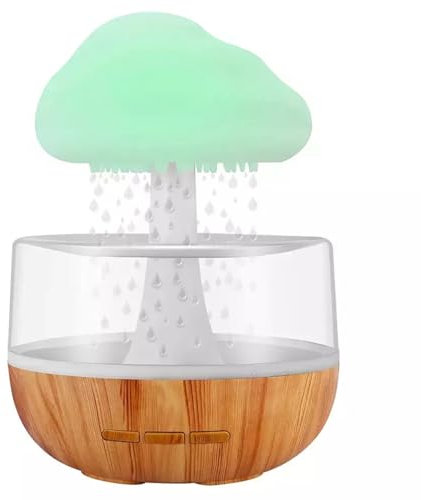 Rain Cloud 2 in 1 Raindrop Humidifier with 7 Colors Night Light, Aromatherapy Diffuser for Sleeping & Relaxing
