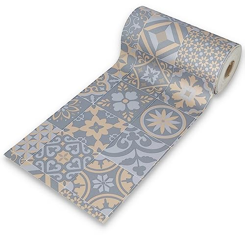 Casatessile Alfombra vinílica de Cocina antideslizable Lavable Chic 50 cm de Ancho. - VAR. 2, 140 cm.