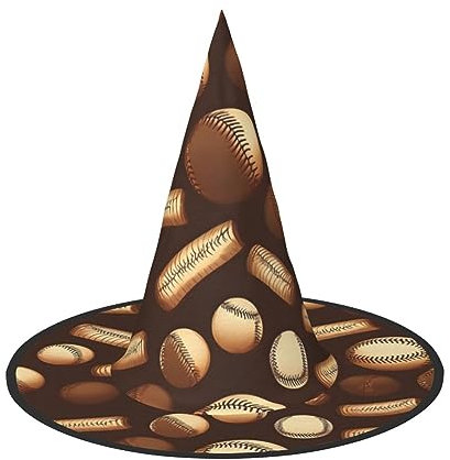 FRESQA Retro-Baseball-Hexenhut, braun, schick, Halloween-Hexenhut für Damen, Top Wahl für das beste Halloween-Kostüm-Ensemble