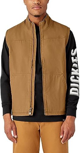 Dickies, Men's, Sherpa Lined Duck Vest, Brown Duck, S