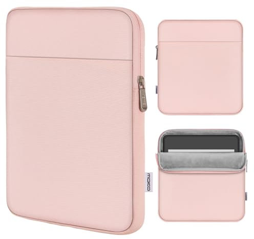 MoKo Custodia per Tablet Compatibile con Kindle Colorsoft, Kindle Paperwhite 12a Generazione 2024, Kindle 2024-2016, Custodia Portatile per Tablet con Doppia Tasca e portapenne, Rosa