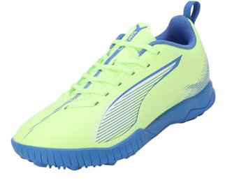 PUMA Ultra 5 Play IT JR Soccer Shoe, Fizzy Apple White-BLUEMAZING, 11.5 UK