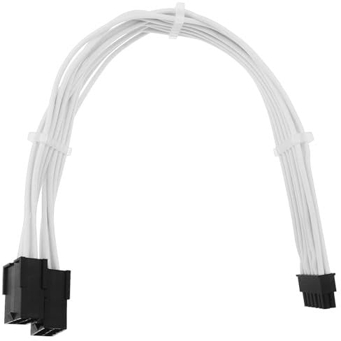 YINETTECH Graphics Card Power Extension Cable 12 Pin to Dual 8 Pin GPU Connector Compatible with RTX 3000 series PCIE Graphics Card 3060ti 3070 3080 FE Funder Edition White