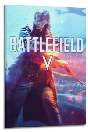 Quem Videospiel-Poster Battlefield, dekoratives Gemälde, Leinwand, Wandposter und Kunstdruck, moderne Familienschlafzimmer-Dekoration, Poster, 60 x 90 cm, 5 Stück
