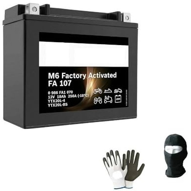 Compatible avec KYMCO UXV I 500 dal 2010 al 2011 Batterie YTX20HL YTX20L-BS Bosch FA1071 CHARGÉE ET PRÊT À Utiliser Batteries 18 AMPÈRE 12VOLT 176X89X154MM