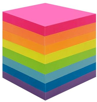 Self-Adhesive Sticker Note Pad, 7.6x7.6cm,8 Colors, 680 Sheets,for Home and Office