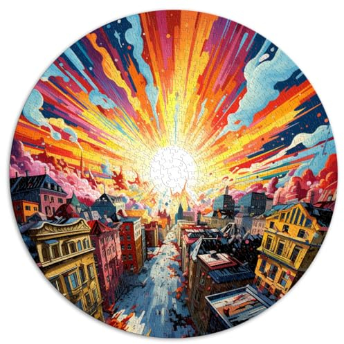 1000-teiliges Puzzle, Oslo, farbenfrohes rundes Kinderpuzzle, geeignet für Erwachsene und Kinder ab 12 Jahren. Kartonpuzzle, lustige Spiele für die ganze Familie. Größe: 67,5 x 67,5 cm.