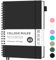 RETTACY Notizbuch A5 Liniert, Leichtgewicht Ringbuch, Tagebuch 80 Blatt / 160 Seiten Zum Schreiben, 100 G/m² College-liniertes Papier, PVC, 14.8 x 21cm - Schwarz