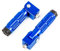 Mulcort 1 Paire de Repose-Pieds Pliables pour pédales de Moto, Universels Pédales en Aluminium de 8 mm pour Moto, Scooter, vélo, vélo électrique(Bleu)