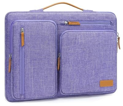 MOSISO 12,9 Pollici Custodia Tablet per iPad Pro 13 M4 & iPad Air 13 M3 M2, iPad Pro 12,9 M2 M1 6/5th con Tastiera Magica&Smart Keyboard Folio, Lato Aperto Borsa con 4 Tasche con Zip, Viola