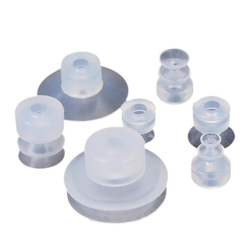 Ventosa mecánica manual SP/DP/MP, 15 unidades, ventosa neumática, resistente al vacío, de silicona industrial, resistente a altas temperaturas(Male Thread M5,DP)