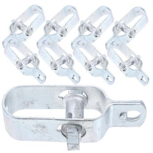 OSOLADY 10pcs Cable Tightener Snap Ring Buckle Wire Rope Clamp Galvanized Cable Clips for Greenhouse Fruit Vegetable Garden