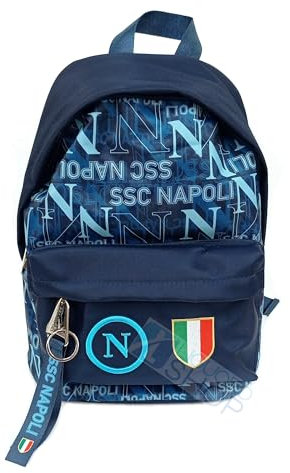Generico Rucksack für Feiern Napoli Campione D'Italia drittes Wappen Offizielles Produkt 34 x 24 x 15 cm, blau, cm: 34 x 24 x 15