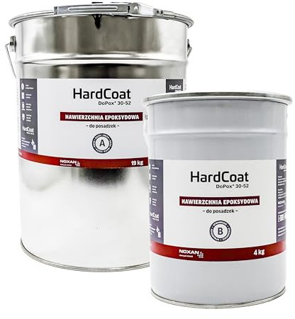 Noxan – HardCoat Selbstverlaufendes Epoxidharz für den Bodenbelag (Hellgrau RAL 7035, 23 Kilogramm)