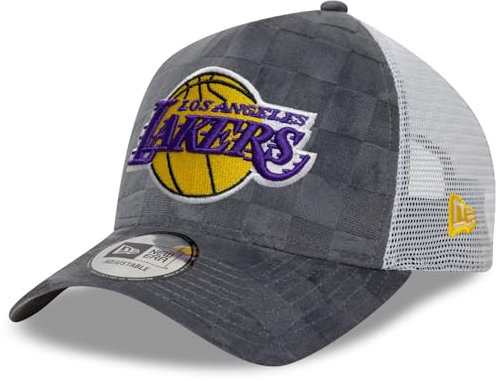 New Era A-Frame Trucker Cap - Check Los Angeles Lakers, Caps Herren