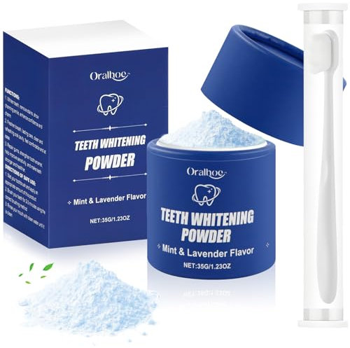 Zahnaufhellungspuder mit Zahnbürste,Aufhellendes Zahnpulver,Toothpaste Whitening Booster Powder,Zahnreparatur Mineralpulver,Zahnaufhellungspulver Entfernt Flecken,Frischer Atem,Zähne Aufhellen