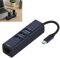 Huybaa Adaptador USB-C a Gigabit Ethernet (RJ45) + 1 Puerto USB 3.0 + 2 Puertos USB 2.0-4 en 1 de Aluminio para MacBook, iPad, Chromebook, Surface, Samsung, Pixel, Dispositivos USB-C - Plug & Play