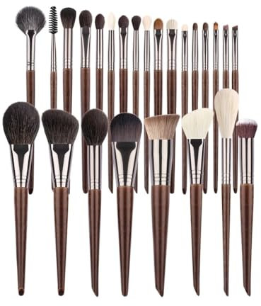 Ensemble de pinceaux de maquillage naturels pour fard à paupières, brosse de maquillage en poils de chèvre pour maquillage mélangeant pinceaux de maquillage (ZH00424)