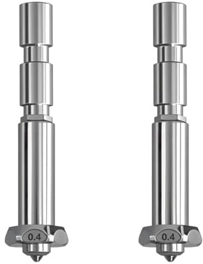 (2PK) All-in-one Extruder Throat & Hardened Steel Nozzle (0.4mm) for Kobra 3 Max, Quick Change High Flow Hot End Extruder Parts Kit for Anycubic Kobra 3 Max Combo 3D Printer