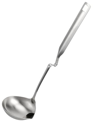 BIUDECO Ölabscheider Schöpflöffel aus Fetttrennende Suppenkelle mit Siebfunktion Spülmaschinenfest Leichter Küchenlöffel zum Servieren von Brühe und Soße im Restaurantgebrauch