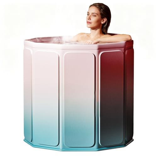 Baignoire Pliable, 80 x 70 cm (L x H) Baignoire Mobile Pour Bains Chauds Et Froids Pour Petites Salles De Bain Douche Spa Et Bien-être En Extérieur Bain De Glace Pour Adultes