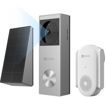 EZVIZ CP3 Pro 2K Solar Doorbell Camera and CH1 Wi-Fi Chime bundled product
