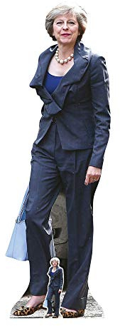 Star Cutouts SC942 Theresa May Lifesize Cardboard Cutout 170cm – Former Prime Minister Display, Political Event Decoration & Photo Prop