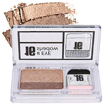 Doppel Lidschatten-Pulver-Palette - Glänzende Matte Glitter Eyeshadow Makeup, 1 Sekunde Geeignet für Frauen, Glitzer-Lidschatten, Schnelles Make-up (Erdton)